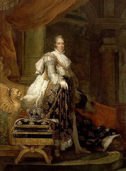 Francois Gerard Retrato de Carlos X de Francia en traje de coronacion